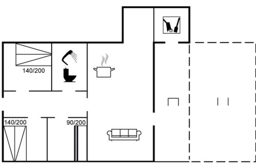 Foto 2 - Casa de 3 quartos em Løkken com terraço