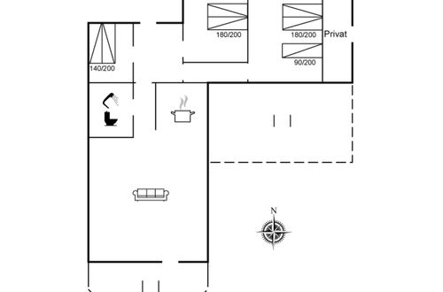Foto 2 - Casa de 3 quartos em Løkken com terraço