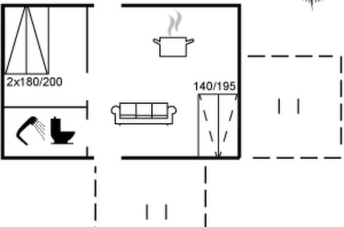 Foto 18 - Haus mit 1 Schlafzimmer in Løkken mit terrasse
