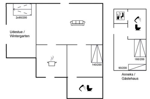 Photo 2 - Maison de 1 chambre à Væggerløse avec terrasse et sauna
