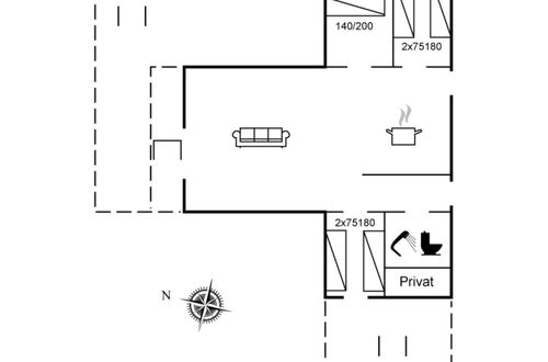 Foto 2 - Casa de 3 quartos em Blokhus com terraço
