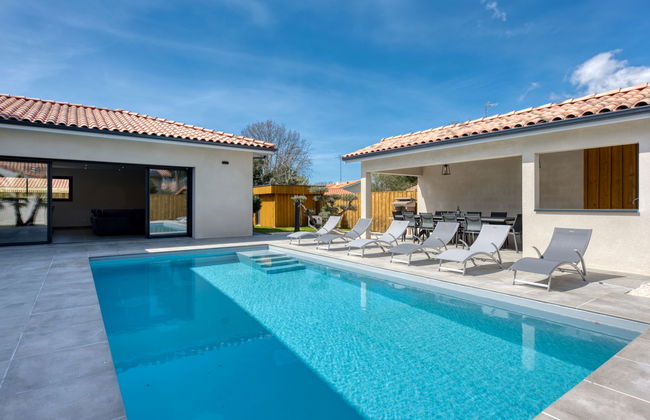 Casa de 6 quartos em Lanton com piscina privada e jardim - Foto 22