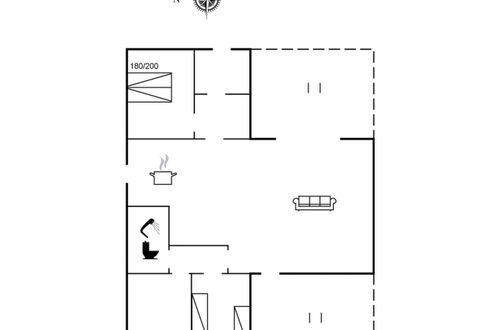 Foto 2 - Casa de 2 quartos em Væggerløse com terraço