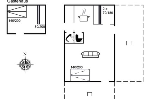 Foto 2 - Haus mit 1 Schlafzimmer in Stubbekøbing mit schwimmbad und terrasse