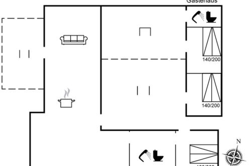 Foto 2 - Haus mit 1 Schlafzimmer in Sæby mit terrasse