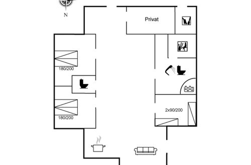 Foto 2 - Casa de 3 quartos em Løkken com terraço e sauna