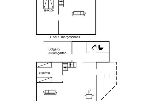 Foto 2 - Casa de 2 quartos em Hasle com terraço