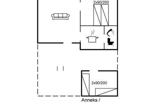Foto 2 - Apartamento de 1 quarto em Gudhjem com terraço