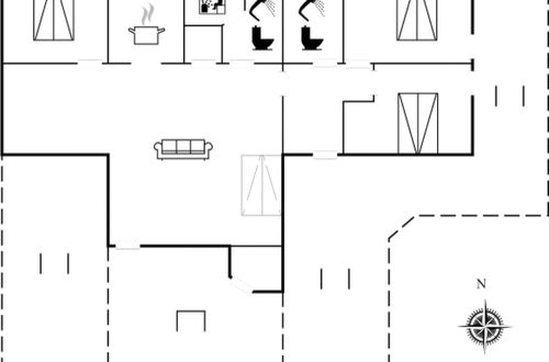 Foto 2 - Casa de 3 quartos em Aakirkeby com terraço e sauna