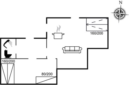 Photo 2 - Maison de 1 chambre à Sjølund avec terrasse