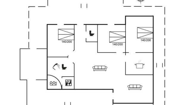 Casa de 3 quartos em Skjern com terraço e sauna - Foto 2