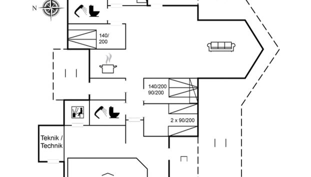 Casa con 4 camere da letto a Saltum con piscina privata e terrazza - Foto 2