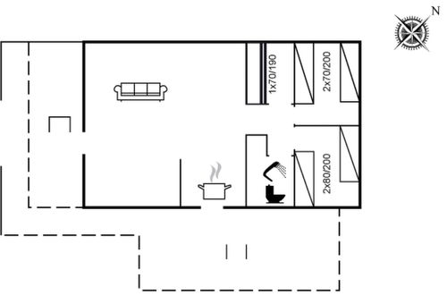 Foto 2 - Casa de 3 quartos em Oksbøl com terraço