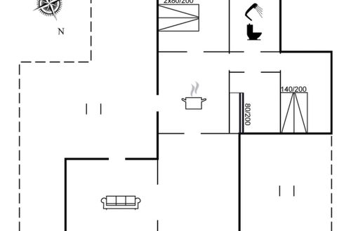 Foto 2 - Casa de 3 quartos em Vejers Strand com terraço