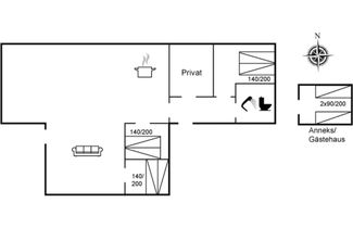 Foto 2 - Casa de 3 quartos em Vejers Strand com terraço