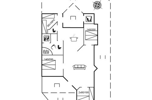 Foto 2 - Casa de 4 quartos em Hvide Sande com terraço e sauna