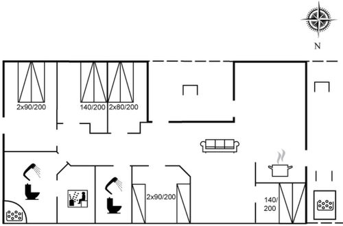 Photo 25 - Maison de 5 chambres à Væggerløse avec terrasse et sauna