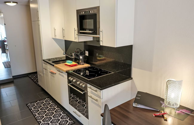 Apartamento de 1 quarto em Leukerbad com terraço e sauna - Foto 9