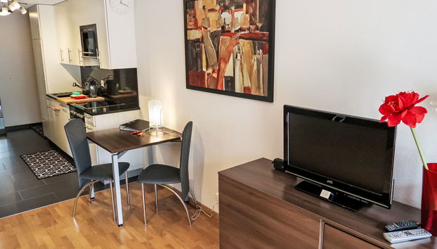 Apartamento de 1 quarto em Leukerbad com terraço e sauna - Foto 4