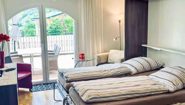 Apartamento de 1 quarto em Leukerbad com terraço e sauna - Foto 5