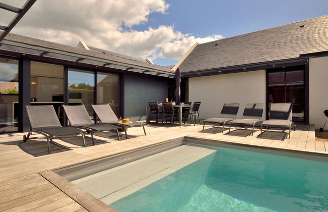 Casa de 4 quartos em Arzon com piscina privada e jardim - Foto 27