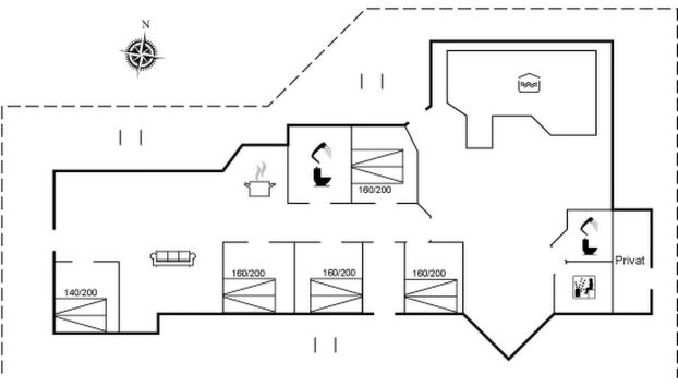 Casa con 5 camere da letto a Løkken con piscina privata e terrazza - Foto 2