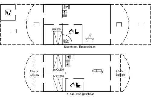 Foto 2 - Casa de 3 quartos em Løkken com terraço