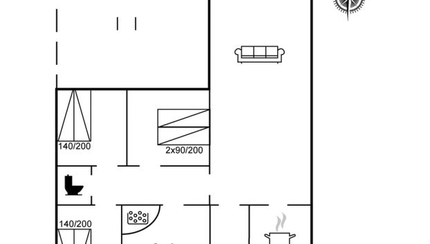 Casa con 3 camere da letto a Diernæs Strand con terrazza - Foto 2