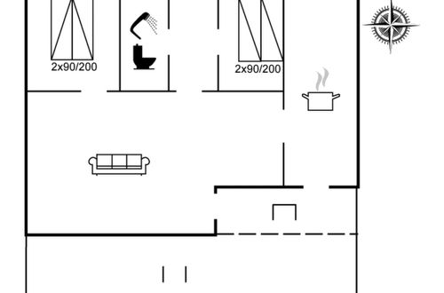 Foto 16 - Casa con 2 camere da letto a Bakkebølle Strand con terrazza