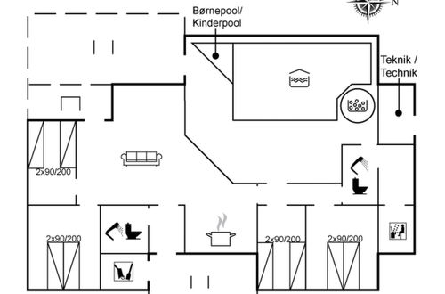 Photo 2 - Maison de 4 chambres à Nørre Nebel avec piscine privée et terrasse