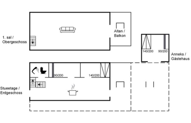 Casa de 2 quartos em Hals com terraço - Foto 2