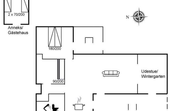 Casa de 2 quartos em Saksild Strand com terraço - Foto 20