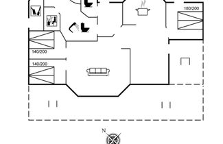 Foto 2 - Casa de 3 quartos em Jerup com terraço e sauna
