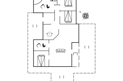 Foto 2 - Casa de 3 quartos em Blokhus com terraço e sauna