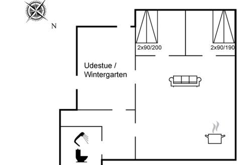 Foto 2 - Casa de 2 quartos em Rømø com terraço