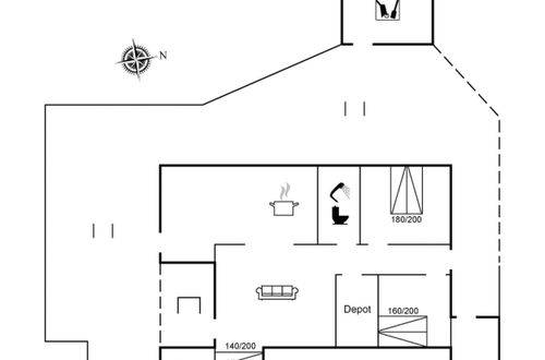Foto 23 - Casa de 2 quartos em Hvide Sande com terraço
