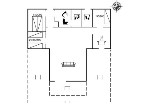 Foto 2 - Casa de 3 quartos em Hvide Sande com terraço e sauna