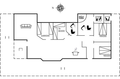 Foto 2 - Casa de 4 quartos em Saltum com terraço e sauna