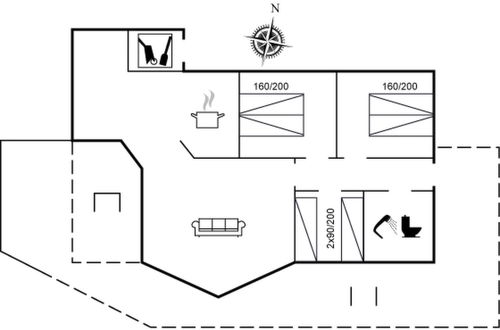 Foto 2 - Casa de 3 quartos em Hvide Sande com terraço