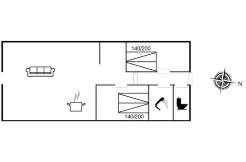 Foto 2 - Casa de 2 quartos em Løkken com terraço