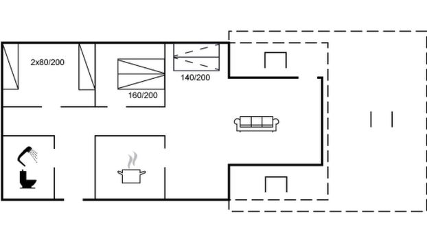 Casa de 2 quartos em Hasle com piscina e terraço - Foto 2