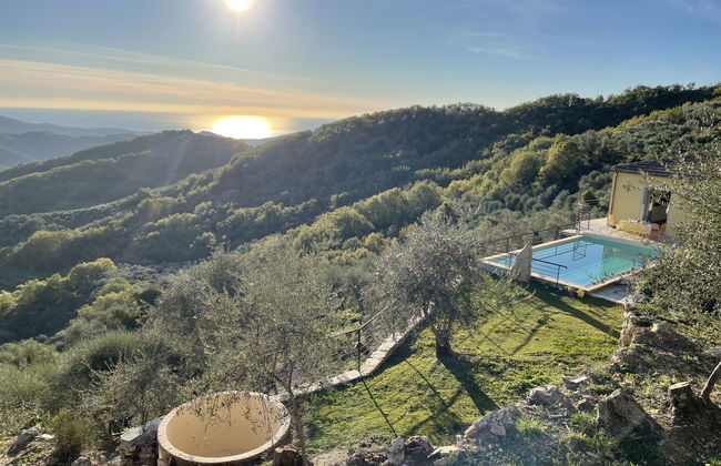 Casa de 4 quartos em Prelà com piscina privada e jardim - Foto 16