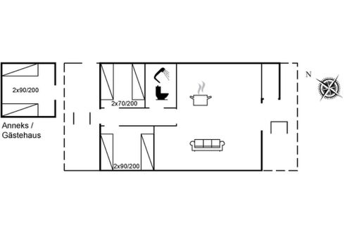 Photo 2 - Maison de 2 chambres à Jerup avec terrasse