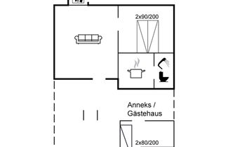 Foto 2 - Casa de 1 quarto em Gudhjem com terraço
