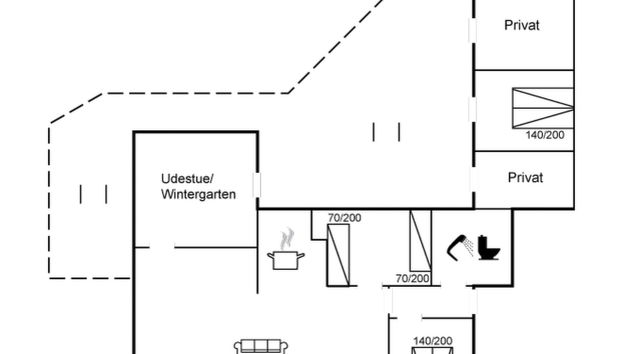 Haus mit 2 Schlafzimmern in Saksild Strand mit terrasse - Foto 2