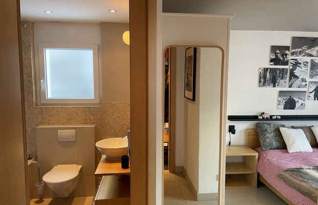 Apartamento de 2 quartos em Saas-Fee com jardim e sauna - Foto 9
