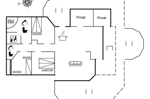 Foto 2 - Casa de 3 quartos em Hals com sauna