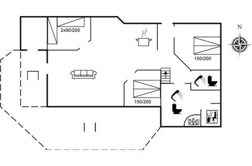 Foto 2 - Casa de 3 quartos em Hals com terraço e sauna