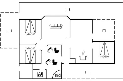 Foto 2 - Casa de 3 quartos em Hirtshals com terraço e sauna
