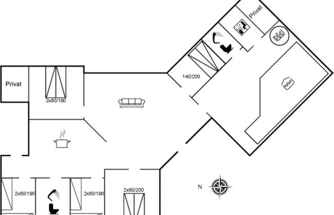 5 bedroom House in Væggerløse with private pool and terrace - Photo 2